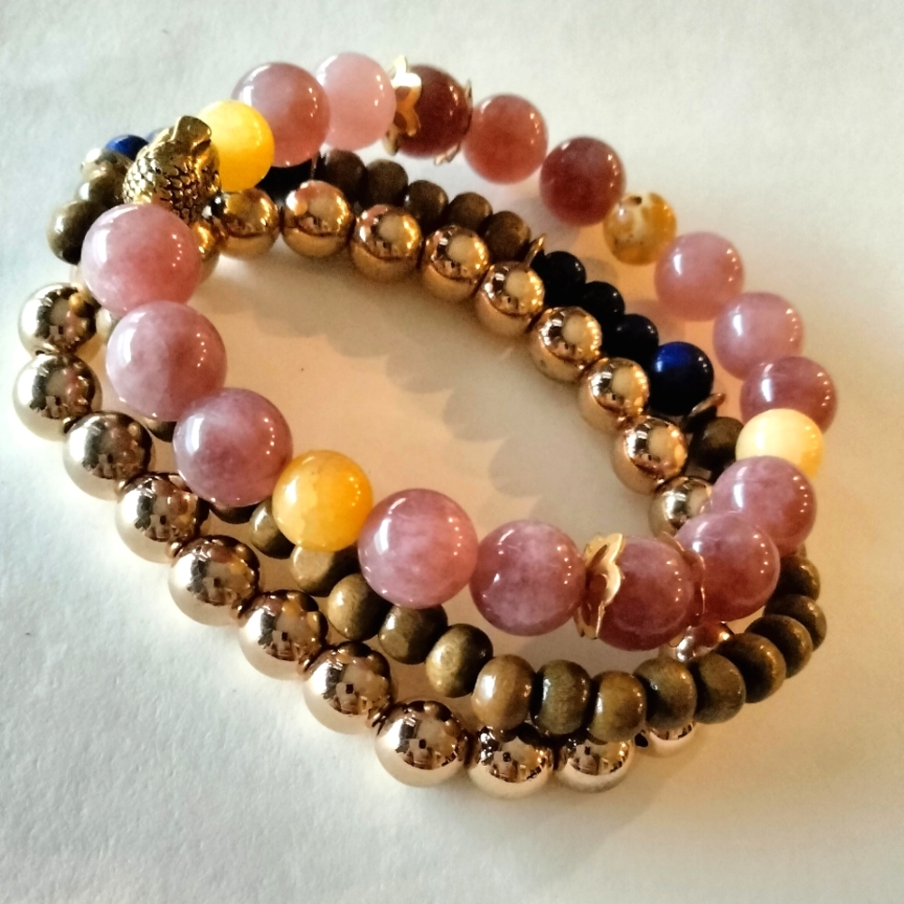Bohemian Style 3 Piece Set Beaded Bracelet